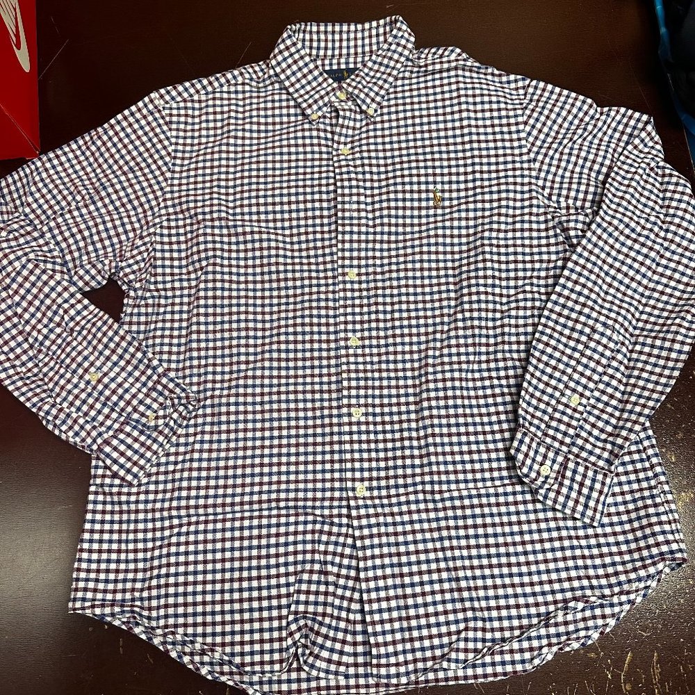 Polo Ralph Lauren Mens Multicolor Long Sleeve Collared Button Front Shirt XL